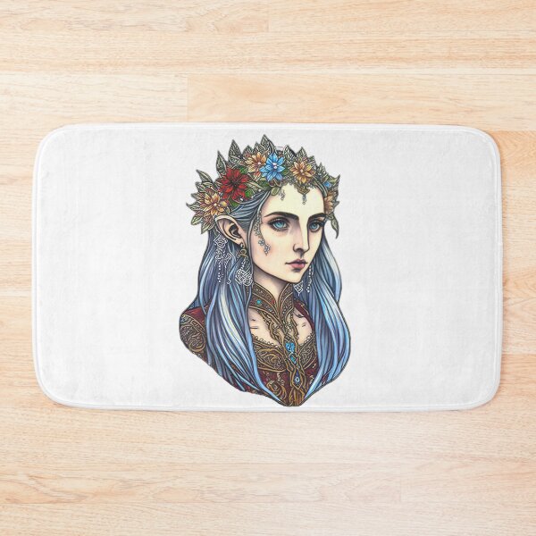 Item preview, Blue haired floral elf designed and sold by FantasyPatterns.