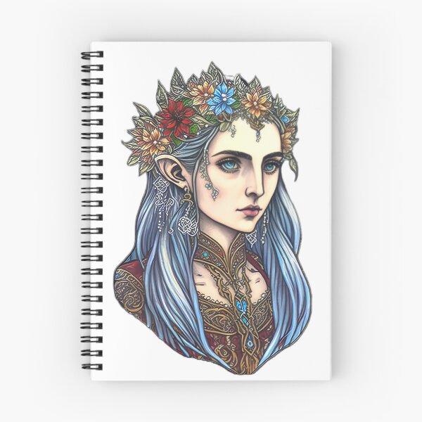 Artikelvorschau, Blauhaariger Blumenelf entworfen und verkauft von FantasyPatterns.
