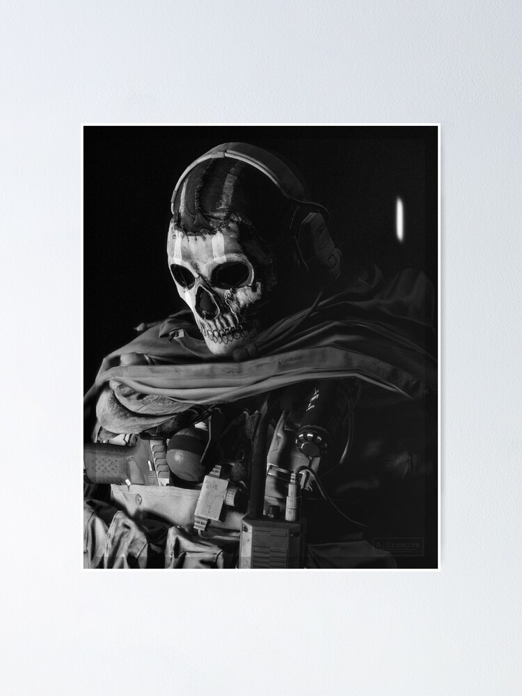 Ghost Cod MW2 Art Print for Sale by elykoi