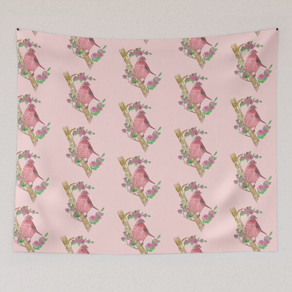 Item preview, Watercolor bird surrounded by roses designed and sold by altairaleon.