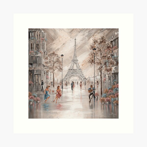 Aperçu de l'œuvre Thé à Paris, café parisien créée et vendue par BellasArtStudio.