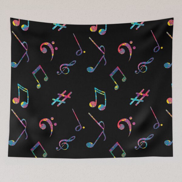 Item preview, Musical notes colorful pattern designed and sold by ArlacV.