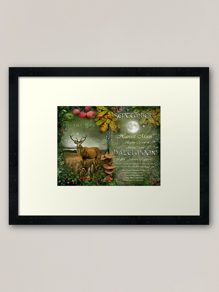 Alternate view of September - Hazel Moon Framed Art Print
