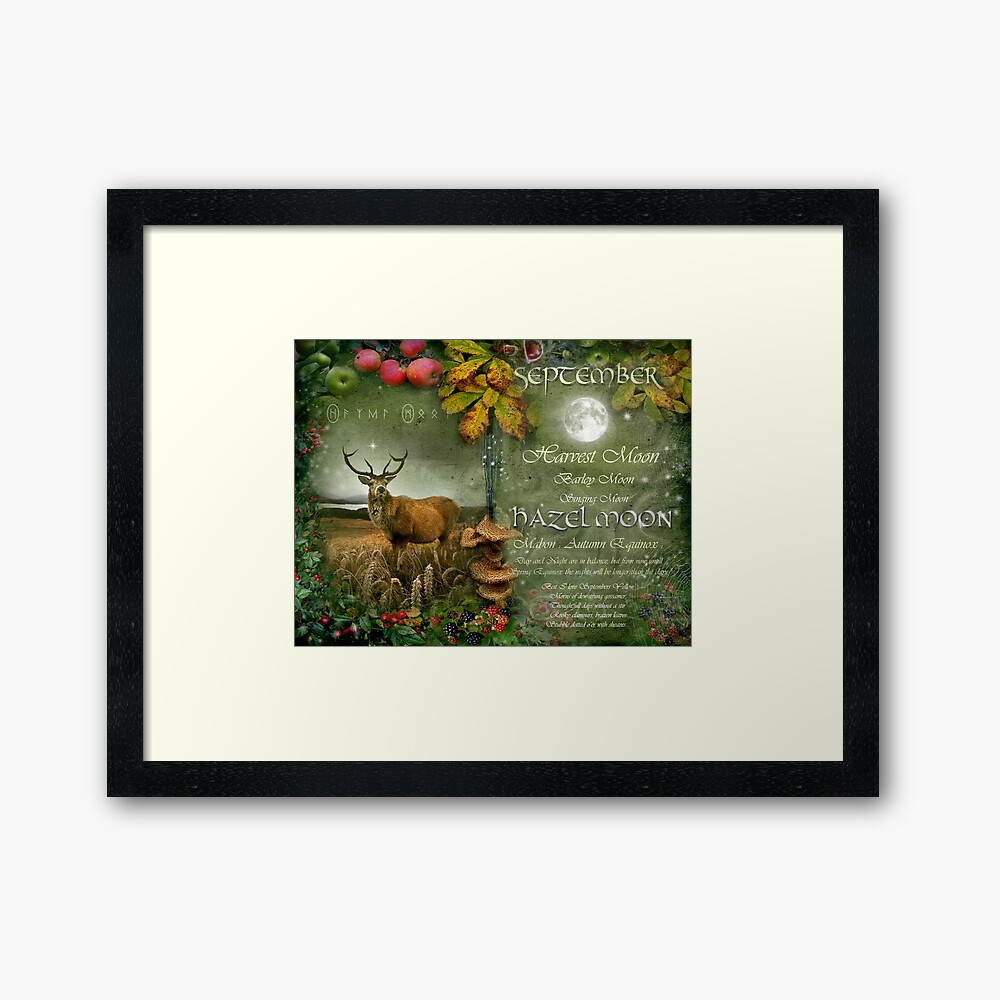 September - Hazel Moon Framed Art Print