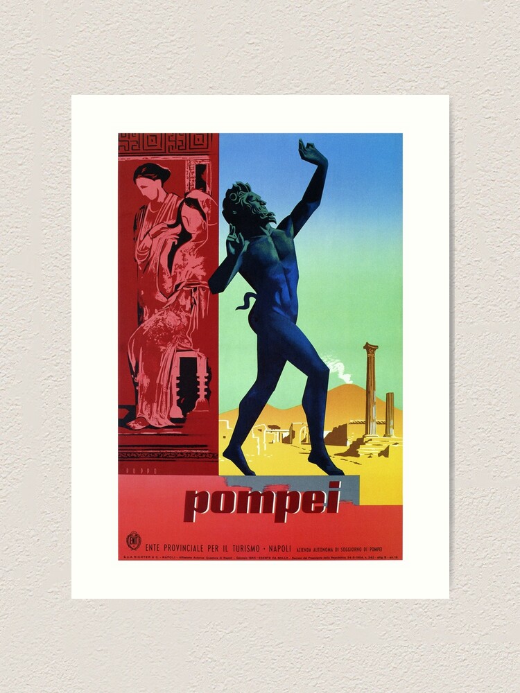 Pompei Italy Vintage Art Travel Advertisement Poster Picture Print
