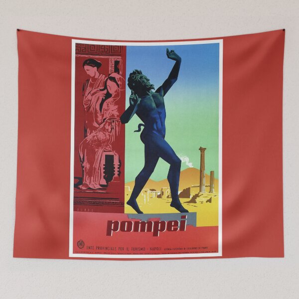 Item preview, Pompeii Pompei Vintage Italian travel advert designed and sold by aapshop.