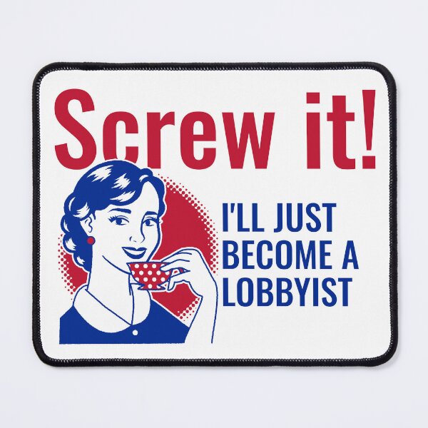 Item preview, Become a lobbyist Washington DC (woman) designed and sold by WonderfullyDC.