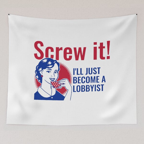 Item preview, Become a lobbyist Washington DC (woman) designed and sold by WonderfullyDC.
