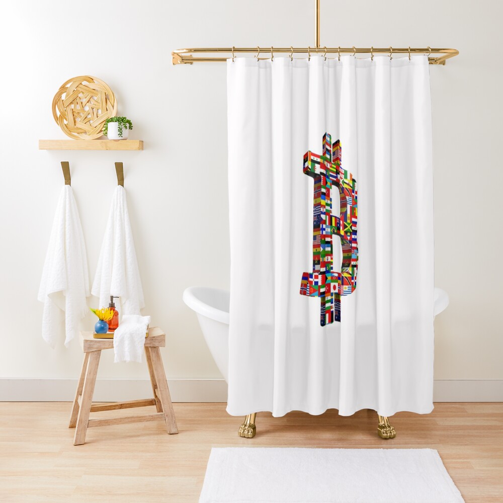 Item preview, Shower Curtain designed and sold by CrazyCavemanART.