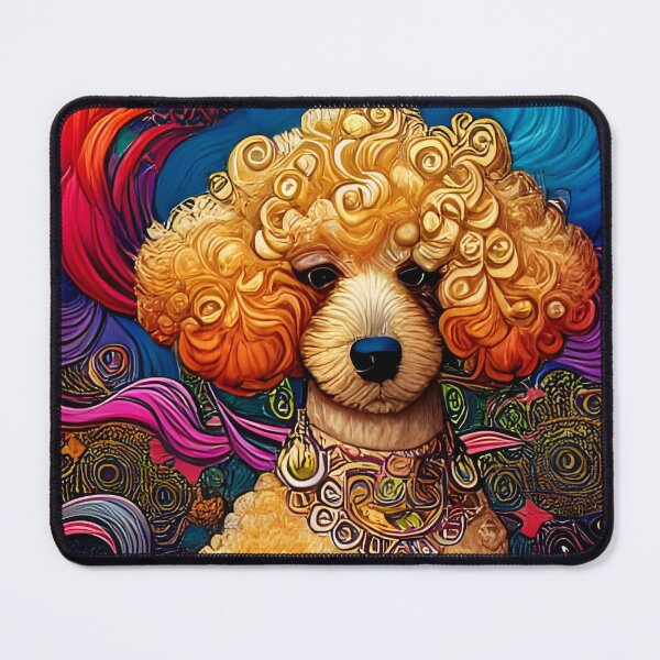 Item preview, Poodle Dog Fantasy Psychedelic Beautiful Portrait Digital Art Painting designed and sold by Lovedogz4life.