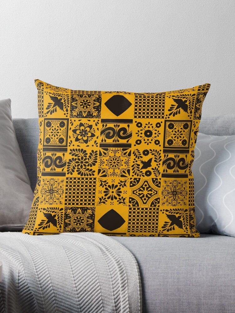 Black and White Handmade Moroccan Fabric Style Throw Pillow by Arteresting  Official