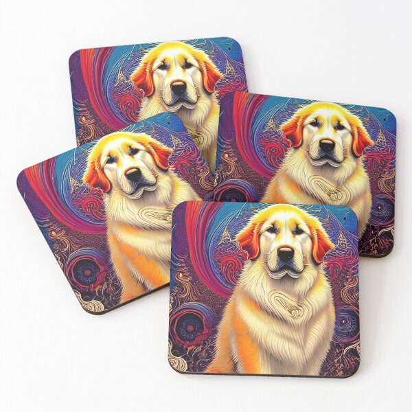 Item preview, Great Pyrenees Dog Psychedelic Beautiful Portrait Digital Art Painting designed and sold by Lovedogz4life.