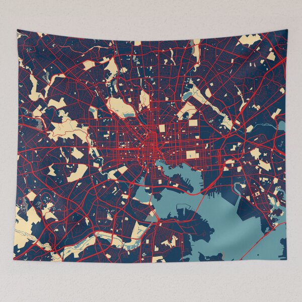 Item preview, Baltimore City Map of Maryland, USA - Hope designed and sold by deMAP.