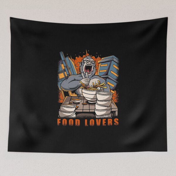 Item preview, KIngkong Eating Ramen designed and sold by footmarkstudio.