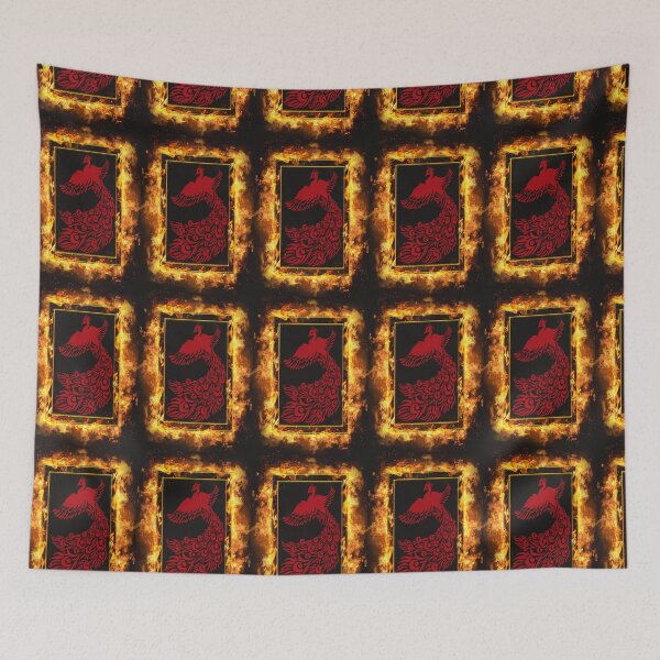 Item preview, RED PHOENIX IN A FIRE FRAME FLYING LEFT designed and sold by sailorsam1805.