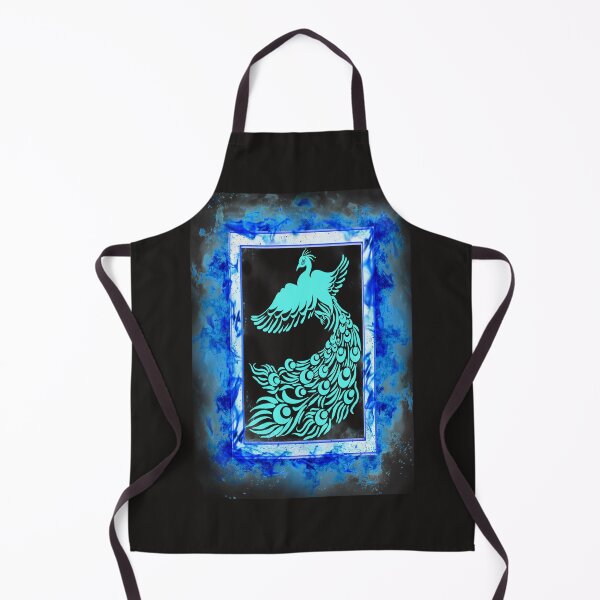Item preview, BLUE PHOENIX IN A NEON FIRE FRAME FLYING LEFT designed and sold by sailorsam1805.