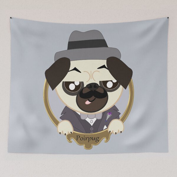 Item preview, Great Detective Poirpug. Poirot the Pug designed and sold by NorroenDyrd.