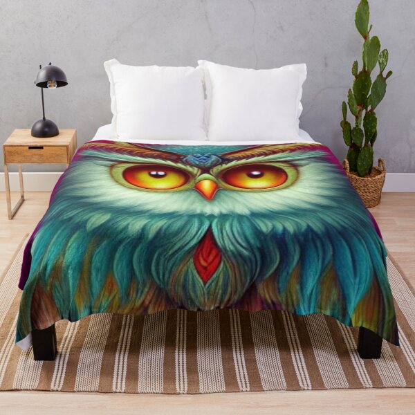 Item preview, Colorful Owl with Big Eyes designed and sold by CraftyAnimal.