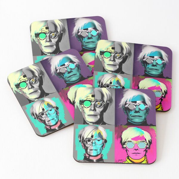 Item preview, A painting of "Andy Warhol" as a cyborg by "Andy Warhol" v2 designed and sold by andewarhol.