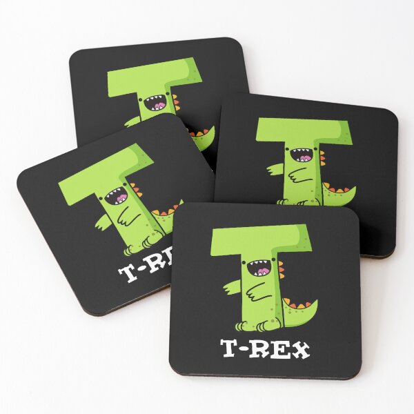 Item preview, T-Rex Alphabet Funny Dinosaur Puns  (Dark BG) designed and sold by punnybone.