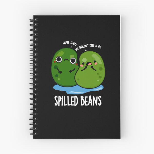 Item preview, Spilled Beans Funny Veggie Puns (Dark BG) designed and sold by punnybone.