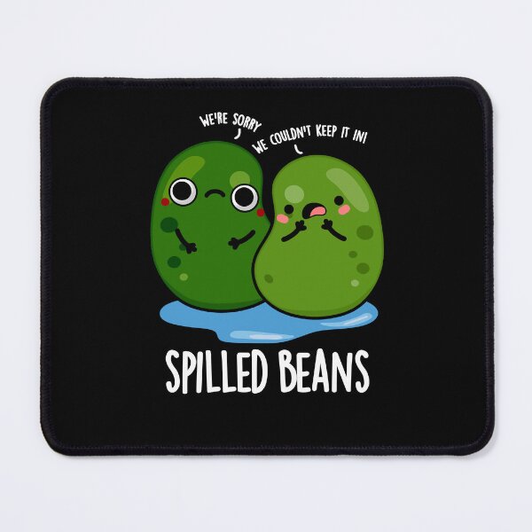 Item preview, Spilled Beans Funny Veggie Puns (Dark BG) designed and sold by punnybone.