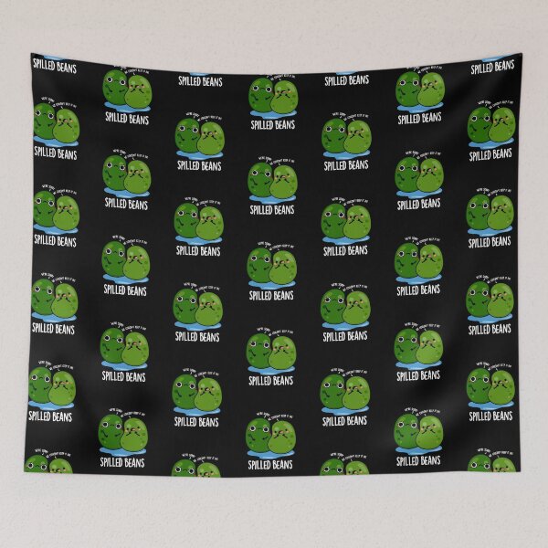 Item preview, Spilled Beans Funny Veggie Puns (Dark BG) designed and sold by punnybone.