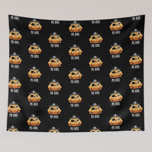 Item preview, Pie-rate Pirate Funny Pie Puns (Dark BG) designed and sold by punnybone.