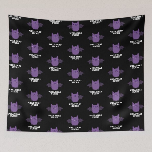 Item preview, Well That Sucks Funny Baby Bat Puns (Dark BG) designed and sold by punnybone.