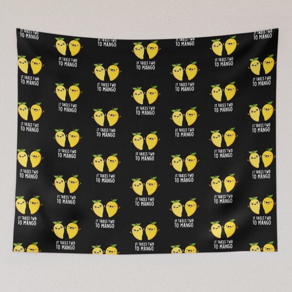 Item preview, It Takes Two To Mango Dancing Funny Fruit Puns (Dark BG) designed and sold by punnybone.