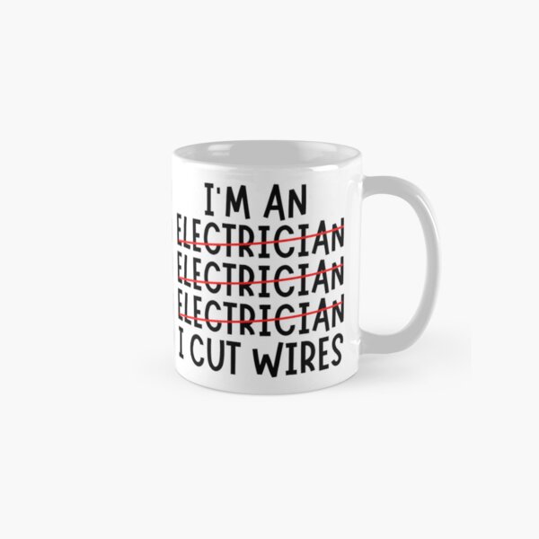 Vista previa del artículo con la obra «Soy electricista, corto cables.», diseñado y vendido por chetan786.