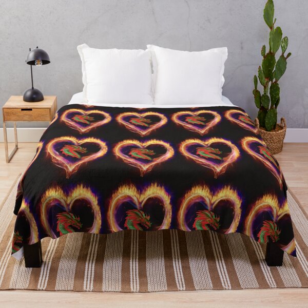 Item preview, RED AND GREEN DRAGON IN A FIRE HEART LOOKING RIGHT designed and sold by sailorsam1805.