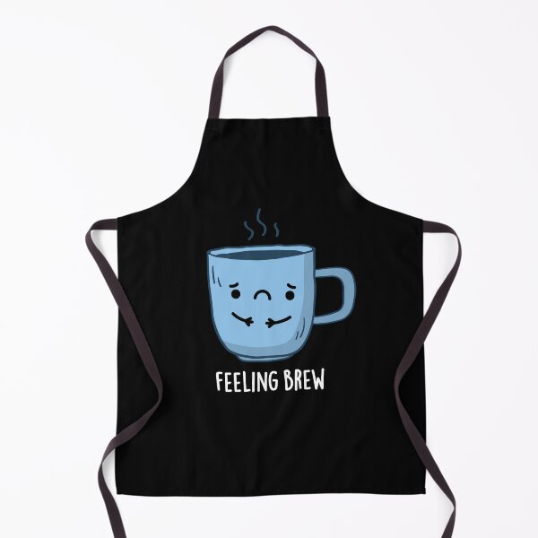 Item preview, Feeling Brew Funny Sad Coffee Puns (Dark BG) designed and sold by punnybone.