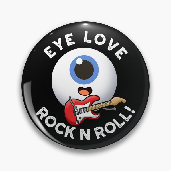 Item preview, Eye Love Rock And Roll Funny Eyeball Puns (Dark BG) designed and sold by punnybone.