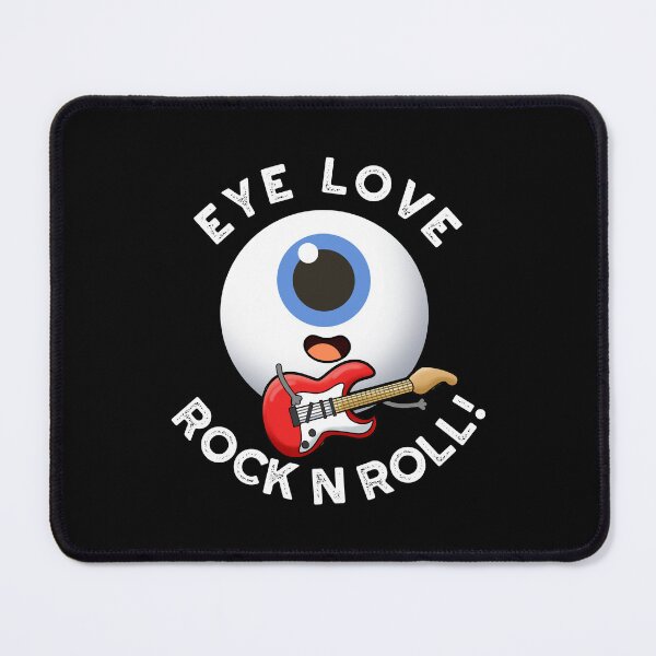 Item preview, Eye Love Rock And Roll Funny Eyeball Puns (Dark BG) designed and sold by punnybone.