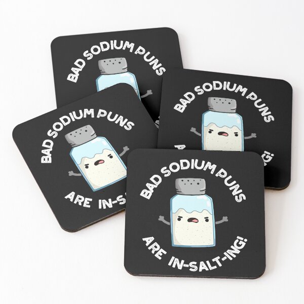 Item preview, Bad Sodium Puns Are In-salt-ing Funny Salt Puns(Dark BG) designed and sold by punnybone.