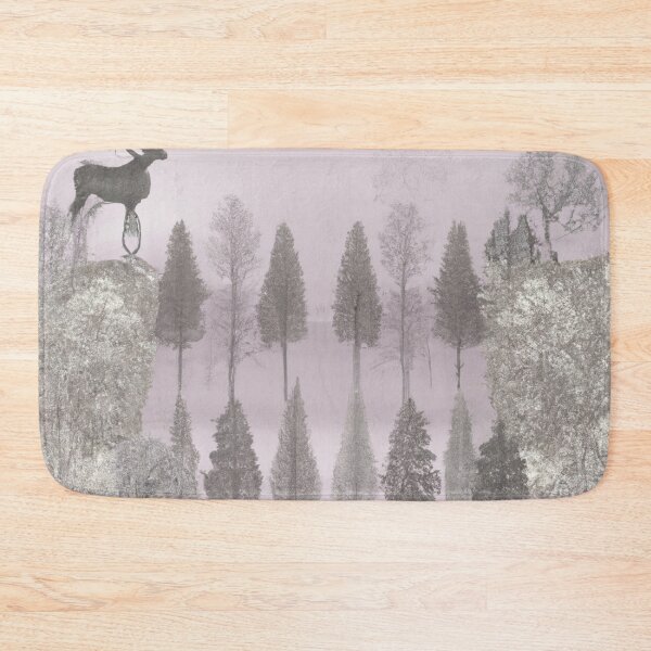 Item preview, Rustic Lavender Reindeer Winter Duvet designed and sold by Naomi Gutierrez Parrish.