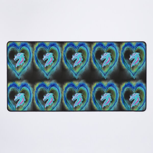 Item preview, NEON DRAGON IN A FIRE HEART designed and sold by sailorsam1805.