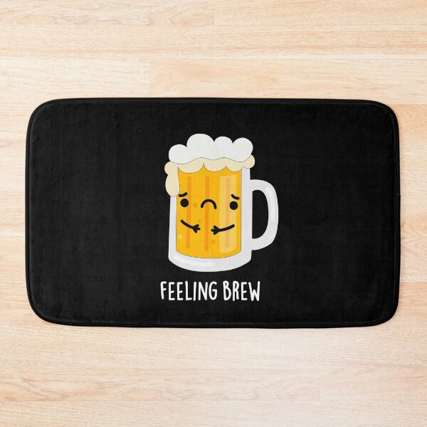Item preview, Feeling Brew Funny Sad Beer Puns (Dark BG) designed and sold by punnybone.