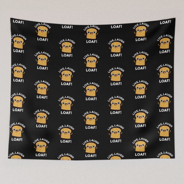 Item preview, Live, Laugh, Loaf Funny Bread Puns (Dark BG) designed and sold by punnybone.