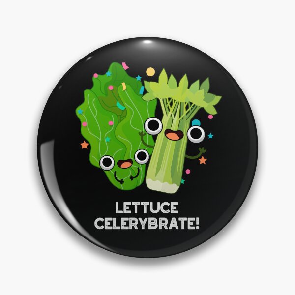 Item preview, Lettuce Celerybrate Funny Veggie Puns (Dark BG) designed and sold by punnybone.