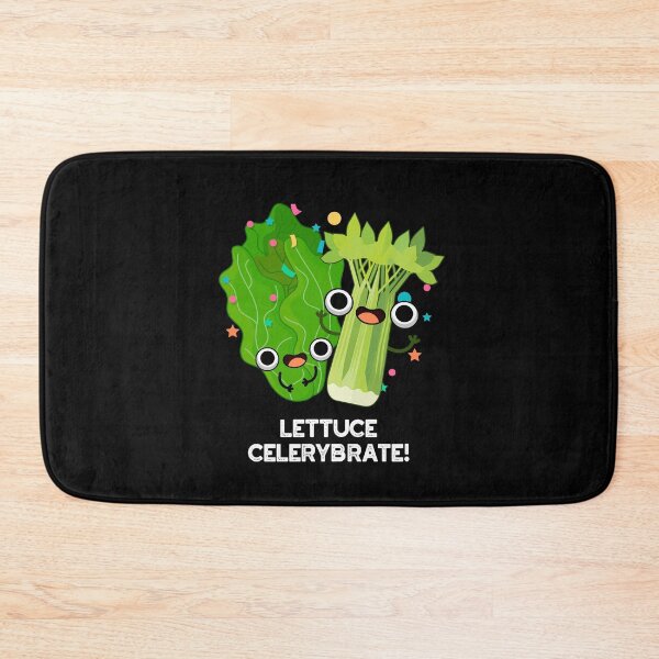 Item preview, Lettuce Celerybrate Funny Veggie Puns (Dark BG) designed and sold by punnybone.