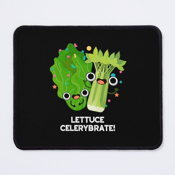 Item preview, Lettuce Celerybrate Funny Veggie Puns (Dark BG) designed and sold by punnybone.
