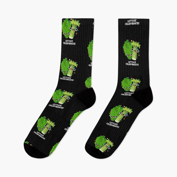 Item preview, Lettuce Celerybrate Funny Veggie Puns (Dark BG) designed and sold by punnybone.