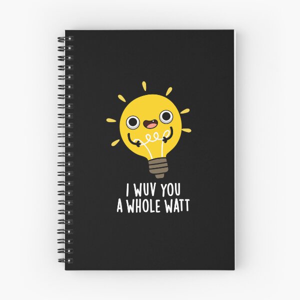 Item preview, I Wuv You A Whole Watt Funny Love Puns (Dark BG) designed and sold by punnybone.