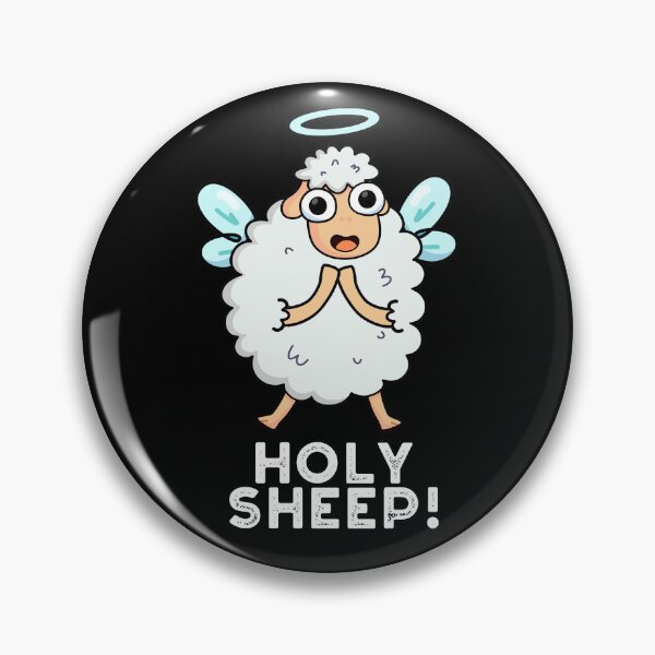 Item preview, Holy Sheep Funny Animal Puns (Dark BG) designed and sold by punnybone.