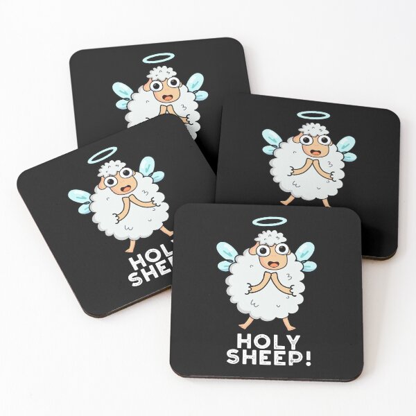 Item preview, Holy Sheep Funny Animal Puns (Dark BG) designed and sold by punnybone.