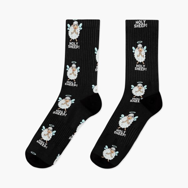 Item preview, Holy Sheep Funny Animal Puns (Dark BG) designed and sold by punnybone.