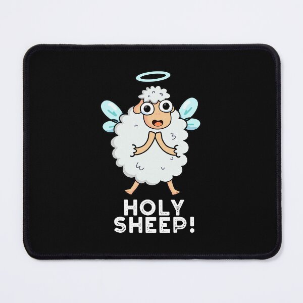 Item preview, Holy Sheep Funny Animal Puns (Dark BG) designed and sold by punnybone.
