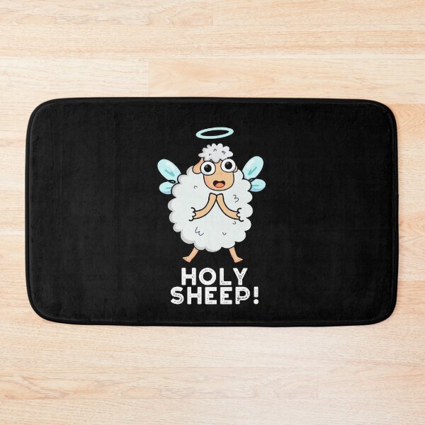 Item preview, Holy Sheep Funny Animal Puns (Dark BG) designed and sold by punnybone.